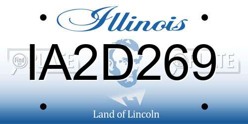 IA2D269 Illinois License Plate