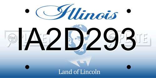 IA2D293 Illinois License Plate
