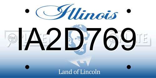 IA2D769 Illinois License Plate