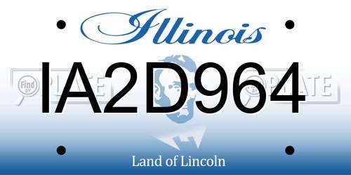 IA2D964 Illinois License Plate