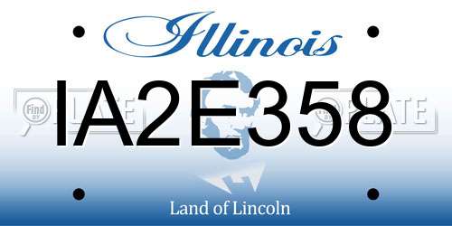 IA2E358 Illinois License Plate