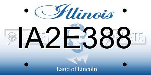 IA2E388 Illinois License Plate
