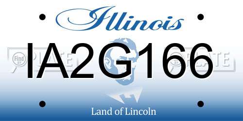 IA2G166 Illinois License Plate