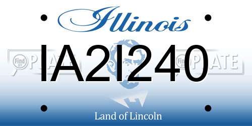 IA2I240 Illinois License Plate