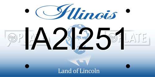 IA2I251 Illinois License Plate
