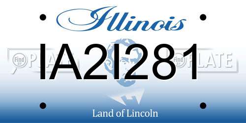 IA2I281 Illinois License Plate