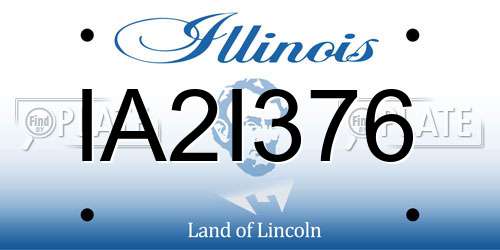 IA2I376 Illinois License Plate