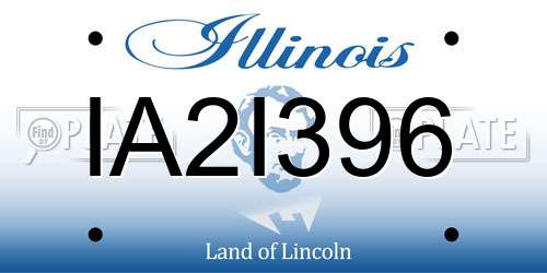 IA2I396 Illinois License Plate