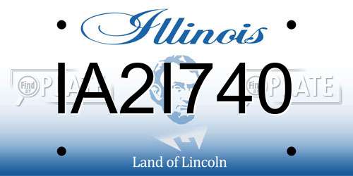 IA2I740 Illinois License Plate