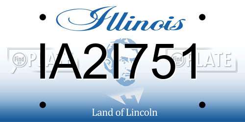 IA2I751 Illinois License Plate