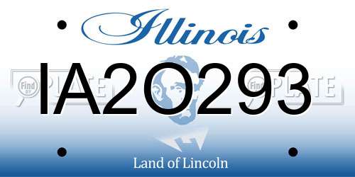 IA2O293 Illinois License Plate