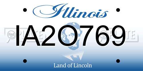 IA2O769 Illinois License Plate