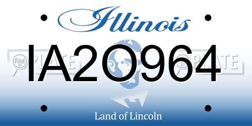 IA2O964 Illinois License Plate
