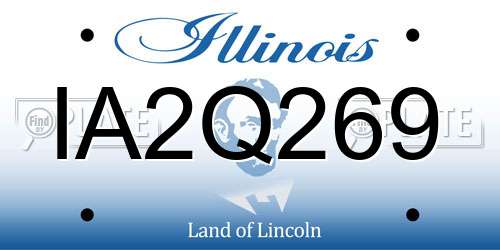 IA2Q269 Illinois License Plate