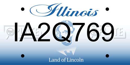 IA2Q769 Illinois License Plate