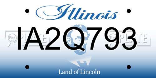 IA2Q793 Illinois License Plate