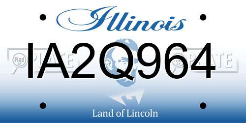 IA2Q964 Illinois License Plate