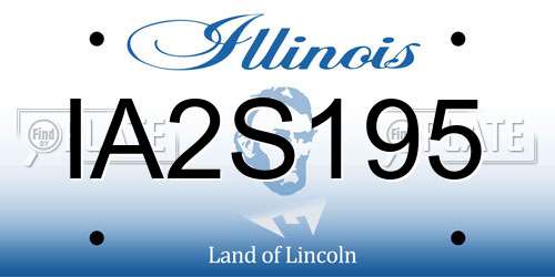 IA2S195 Illinois License Plate