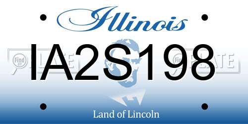 IA2S198 Illinois License Plate