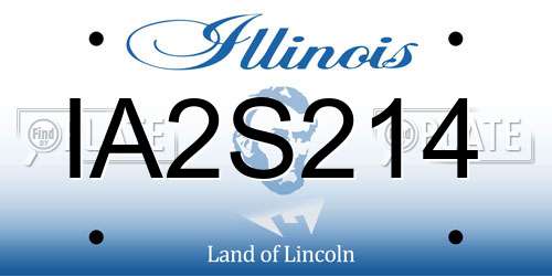 IA2S214 Illinois License Plate