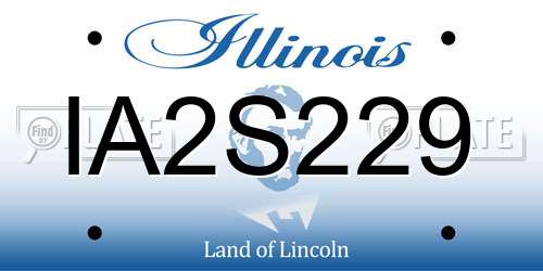 IA2S229 Illinois License Plate