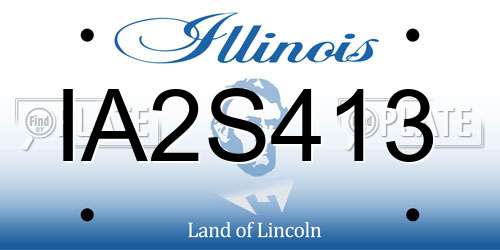IA2S413 Illinois License Plate
