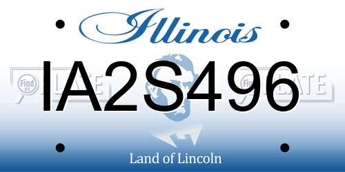 IA2S496 Illinois License Plate