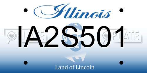 IA2S501 Illinois License Plate