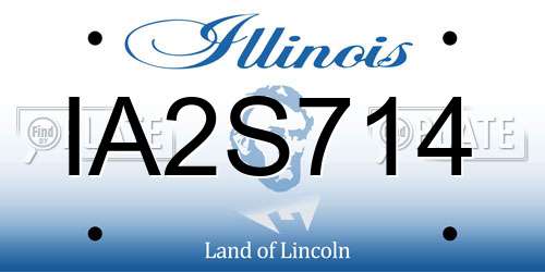 IA2S714 Illinois License Plate