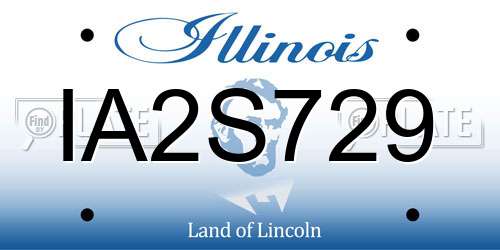 IA2S729 Illinois License Plate