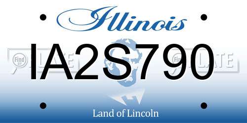 IA2S790 Illinois License Plate