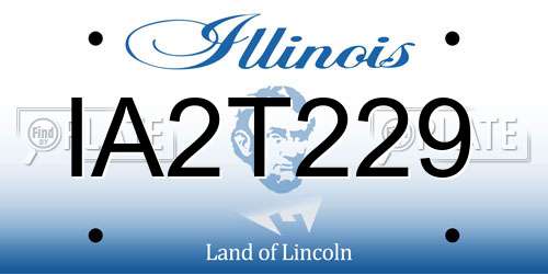 IA2T229 Illinois License Plate