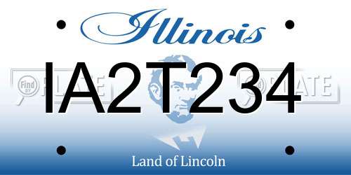 IA2T234 Illinois License Plate