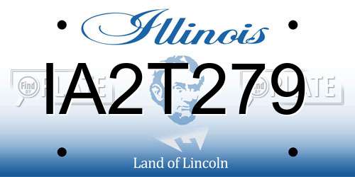 IA2T279 Illinois License Plate