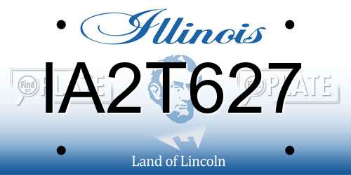 IA2T627 Illinois License Plate