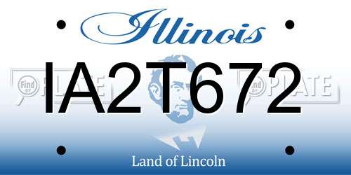 IA2T672 Illinois License Plate
