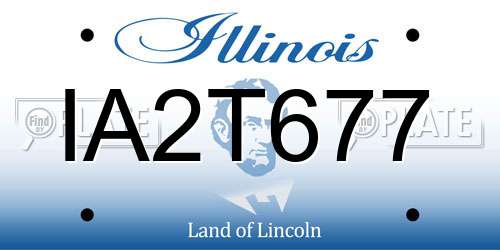 IA2T677 Illinois License Plate