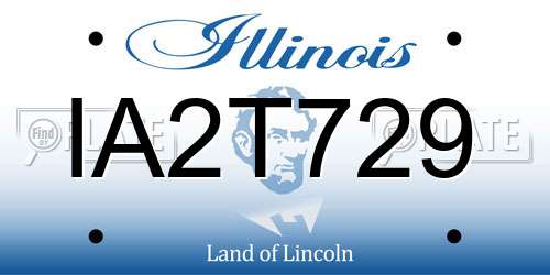 IA2T729 Illinois License Plate