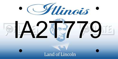 IA2T779 Illinois License Plate