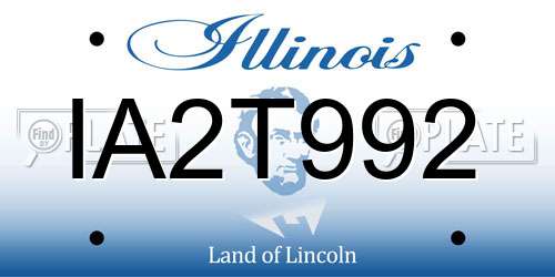 IA2T992 Illinois License Plate