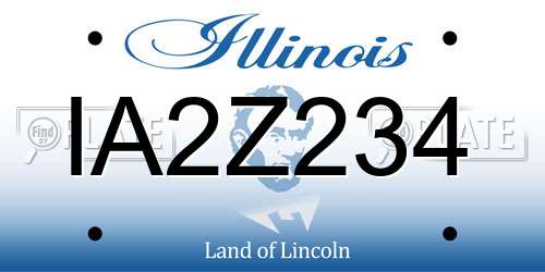 IA2Z234 Illinois License Plate