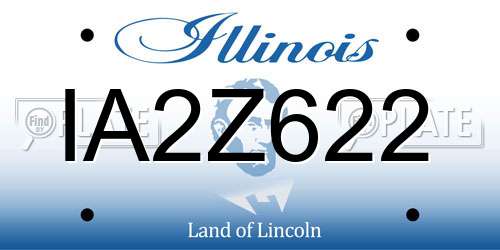 IA2Z622 Illinois License Plate