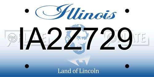 IA2Z729 Illinois License Plate