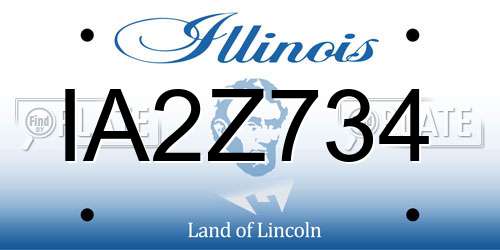 IA2Z734 Illinois License Plate