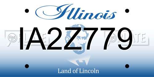IA2Z779 Illinois License Plate
