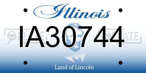 IA30744 Illinois License Plate