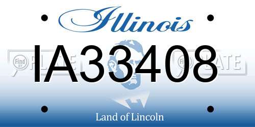 IA33408 Illinois License Plate
