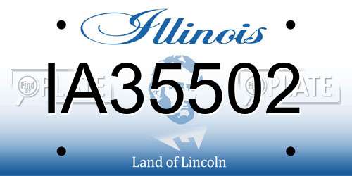 IA35502 Illinois License Plate