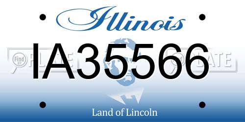 IA35566 Illinois License Plate