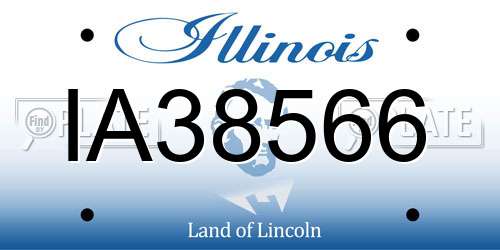 IA38566 Illinois License Plate